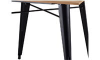 Bàn Tolix 3TT-80 (mặt gỗ)